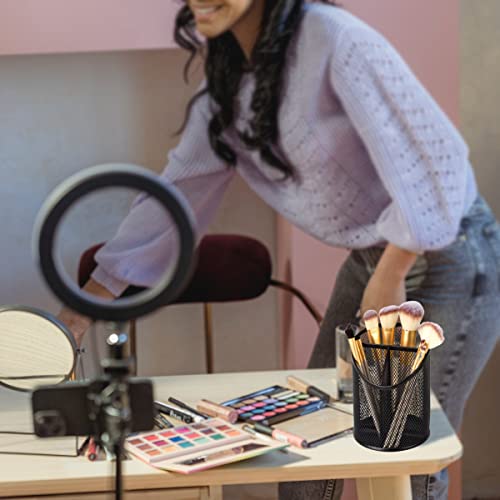 Qesonoo 3 Compartments Pen Holder For Desk Mesh Round Pencil Holder Organizer Cup Classroom Organization, 2 Pack #TOP7