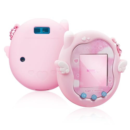 Cute Angel Whisper Silicone Case for Tamagotchi Uni, Full-Body