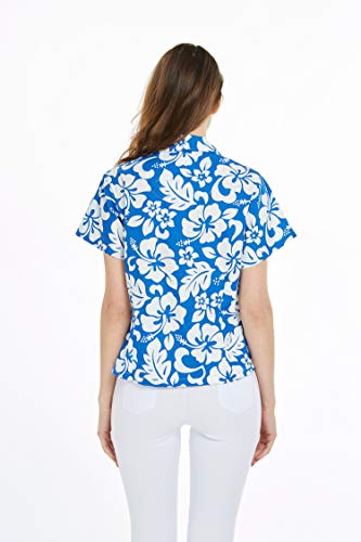 Image of Hawaii Hangover Family Matching Clothes, Classic Vintage Hibiscus Blue | Family matching Hawaiian outfits, Classic Vintage Hibiscus Blue, 100% cotton, machine washable, tropical floral print, luaus