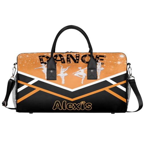 Custom Small Gym Bag Foldable Travel Duffel Bag Tote Carry on Luggage Overnight Weekender for Women Men Dance