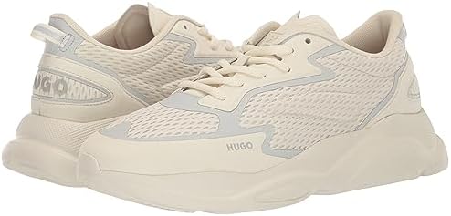 HUGO Leon Modern Mix Material Running Sneaker Light Silver | Image 6