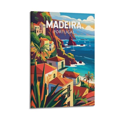 Poster paysage Portugal de Madère 40x60 cm pour déco chambre style cadre
