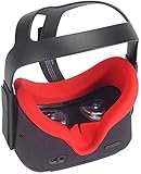 MASiKEN 2Pcs Face Cover Mask & Silicone Face Pad Replacement for Oculus Quest, Sweatproof Lightproof Washable Face Cushion