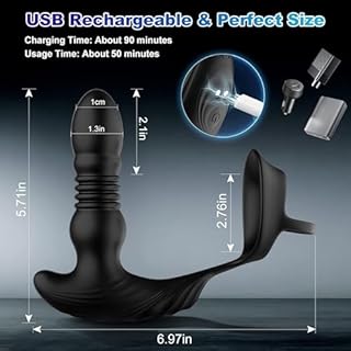 Cordless Remote Control Butt Plug Vibrating Anal Stimulator 7 Stimulation Patterns, Rechargeable Prostate Massager for Man Portable Couples Gay Exciting Anal Plug Massage Tool Tshirt sexes plaisir