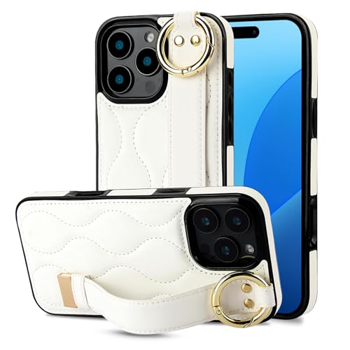 Coque iPhone 16 Pro Max esthétique blanche, cadeau idéal pour fille