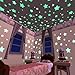 Unomor 216pcs Glow in The Dark Star Stickers, Luminous Wall Decals for Kids Rooms, Removable and Reusable, Easy Application for Ceiling and Wall Decor