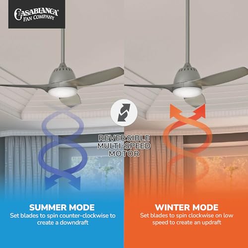 Image of Casablanca 59150 Wisp Indoor Ceiling Fan with Remote, Small, Pewter