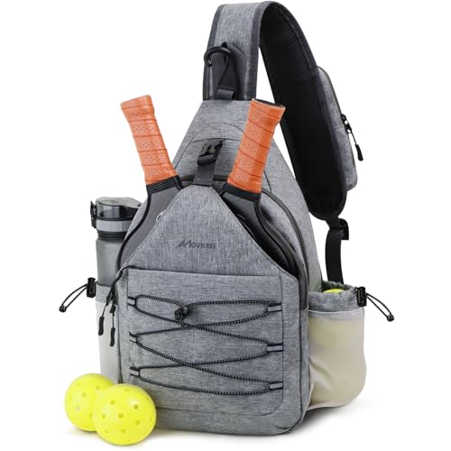 Movker Pickleball Bag for Women and Men Sling Crossbody Backpack