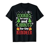 receta galletas de zanahoria y avena Camiseta divertida de Navidad, diseño de reno, regalo perfecto, aniversario, graduación, cumpleaños, Navidad, ocasión de regalo, amantes de la zanahoria