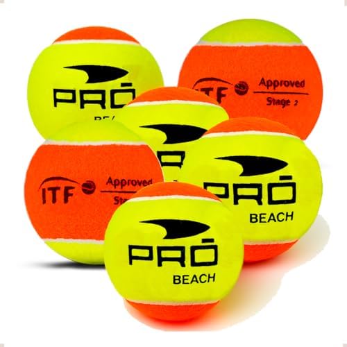 Bola de Beach Tennis Profissional Pack com 6 Bolas Oficial Approv...