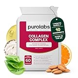 Purolabs Marine Collagen Complex - Collagen Supplement for Women & Men - with Hyaluronic Acid & Vitamin C - High Strength Type 1 Hydrolyzed Collagen Peptides - 60 Capsules - Skin, Hair & Nails