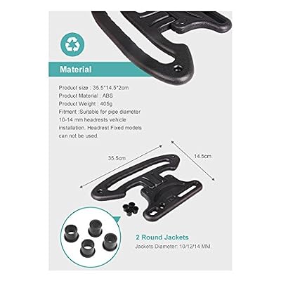 Hypersonic Car Folding Safety Handle Vehicle Headrest Clothes Hangers Black