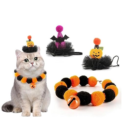 Disfraz Halloween Gato Sombrero y Collar Talla L miniatura 2