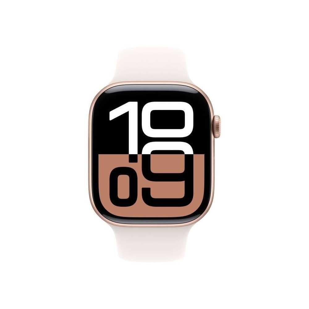 Apple Watch Series 10 (GPS, 46MM) Case Oro Rosa in Alluminio con Cinturino Sport Rosa Gara, S/M (Ricondizionato)