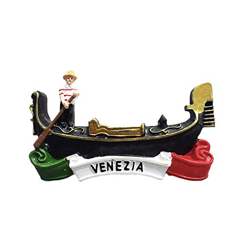 Imán rectangular decorativo de resina Venezia 5x8 cm miniatura 1