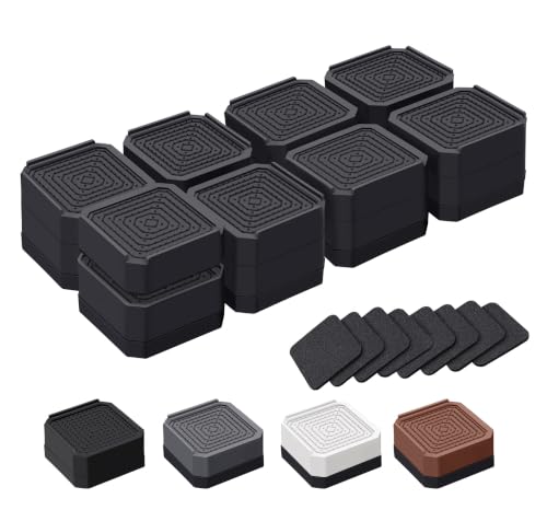 ANNKUT Bed Furniture Risers 3 Inch, Heavy Duty 4000 lbs, 8 Pack Black