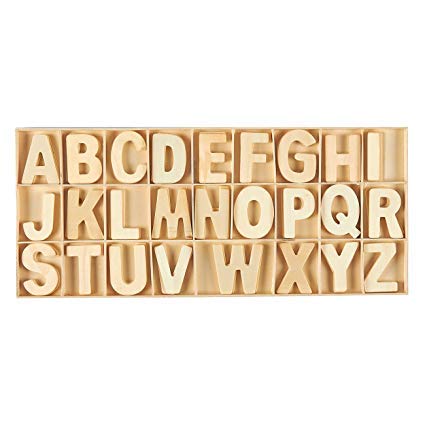 Ditya Crafts Arham Mktg Alphabets Wood Letters Set for Kids Art, Home Decor and Multipurpose (Size:- 2CM)