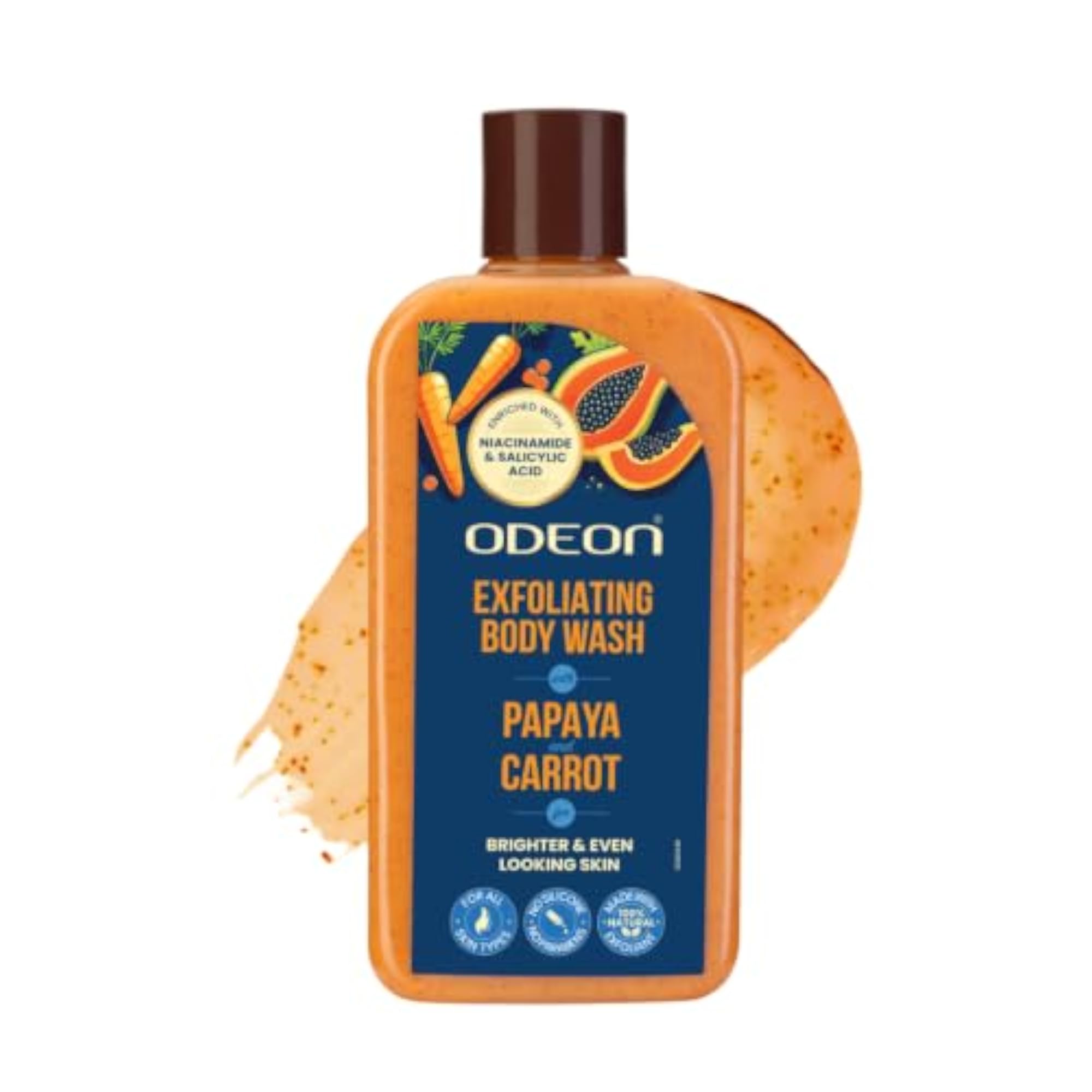 Papaya & Carrot Exfoliating Body Wash for Glowing Skin