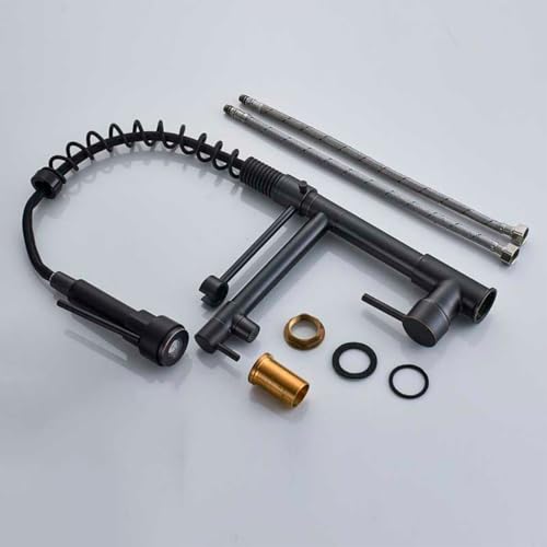 Torneira Gourmet Cozinha Monocomando Aço Inox 304 2 Saídas Luxo Diversas Cores Brinovar (PRETA)