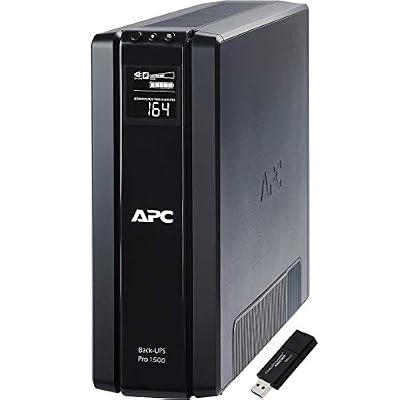 APC UPS Battery Backup Surge Protector with AVR, 1500VA, APC Back-UPS Pro (BR1500G) Bundle Including 16GB DataTraveler