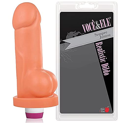 Prótese Vader com escroto e Vibrador- 20x5 cm na cor pele