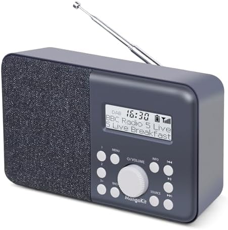 angoKit Radio digitale portatile D3 DAB/DAB+ e F,altoparlante