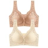 PISPARA Ionenlifting-Korrektur-BH, Lymphvität, Entgiftungs-BH, Pispara-BH, Ionen-Lifting-BH, Spitze, drahtloser Frontverschluss-BH, 2 Stück, 6, X-Large