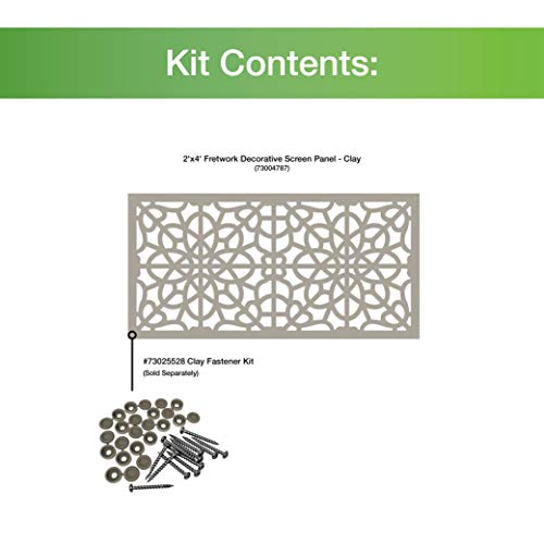 Barrette Outdoor Living 73004787 2X4-Fretwork Sheeting, Clay #TOP6