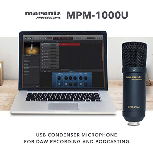 Marantz Professional Mpm-1000U | Large Diaphragm Usb Condenser Microphone For Podcasting & Recording, Including Usb Cable & Mic Clip #TOP5