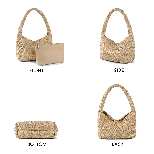 Handmade Woven Tote Bag - Women's Vegan Leather Shoulder Bag With Purses2