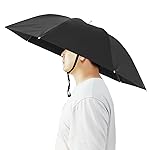 Bocampty Umbrella Hat, 37 inch Fishing Hat Hands Free Foldable UV Protection Umbrella Cap Adjustable Headwear for Fishing Golf Camping Beach Gardening Sunshade Outdoor(2PCS)