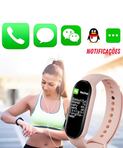 Smartband M8 Relógio Inteligente A Prova de Água para Treino Esportes, Monitoramento Cardíaco, Press