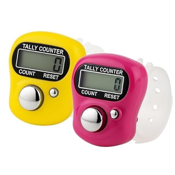 Digital Finger Tally Counter with Adjustable Strap | 5-Digit Electronic Hand Counter for Prayer, Meditation, Sports, Knitting, Yoga, Attendance & Counting Activities (1, Square)-image-4