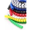 Spiral Cable Wrap, Spiral Wrap Cable and Pipe Protection Sleeve ID8-25 mm 5 Meter MulticolorWhite,ID8mm 5 Meter