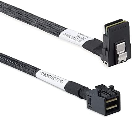 10Gtek [2 Pack] Internal Mini SAS HD SFF-8643 to Mini SAS SFF-8087 Cable, 0.5-Meter(1.6ft), Foldable, Flexible