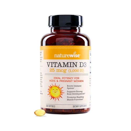 NatureWise Vitamin D3 1000IU Supplement Immune Support 360 Mini Softgels