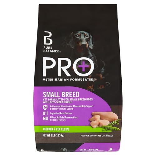 GYCO Purre Balance Pro+ Small Breed Chicken & Pea Recipe Dry Dog Food, 8 lbs Dry Dog Food for Small Breeds of All Life Stages.