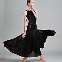 【ほぼ新品】黒&薔薇 社交ダンス ラテンドレス M 0000000036012_QgTUO0X.jpg