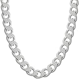 [新宿銀の蔵] シルバー 925 2面カット 喜平チェーン 幅約8.2mm 長さ50～60cm (50cm) チェーン ネックレス メンズ レディース シンプル チェーンのみ 太い 太め 極太