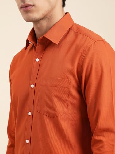Image of Cozytton Men's Pure Cotton Solid Stylish Casual & Formal Wear Shirt | Stylish Regular Fit Full Sleeve Comfortable Office Party Trendy Shirt - Multi Color