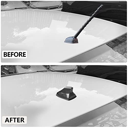 Shark Fin Antenna Car Antenna Cover, Roof Aerial Base Am/Fm Radio Signal For Car Suv Truck Most Auto Cars Antenna Accessories (Carbon Fiber) #TOP2