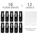 Enfain 10-Pack of 32GB USB 3.0 Flash Drives Write Speed Up to 25MB/S Read Speed Up to 90MB/S (All Black)