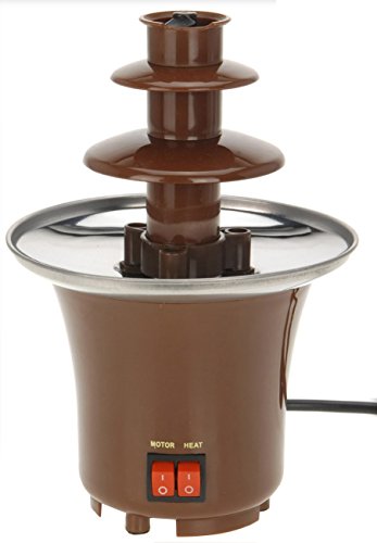 Preisvergleich Produktbild Schokobrunnen Schokoladenbrunnen Schokofondue Schokoladenfondue Fondue Farbe: Braun