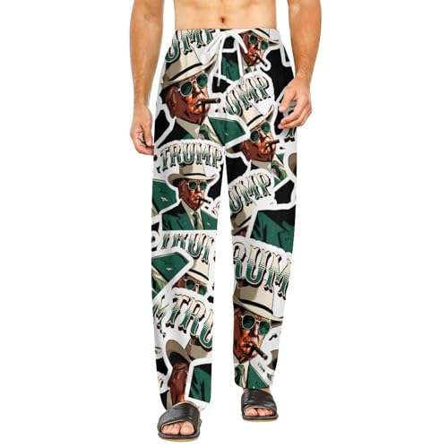 Trump Mens Pajama Pants Cool Casual Women's Lounge Pants Sleepwear