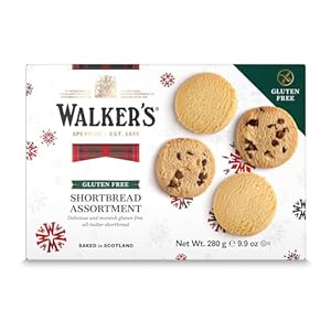 Walker’s Gluten Free Shortbread Cookies – 9.9 oz Shortbread Cookie Box – Includes Assortment of Gluten Free Shortbread Rounds and Gluten Free Chocolate Chip Cookies