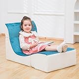 SUFUS Kids Indoor Chaise Lounge Sofa Bed Foam Comfy Floor Chair for Boys and Girls Folding Lazy Sofa Couch with Back Support Comfy Reading Chair for Toddlers and Teens, Royal Blue