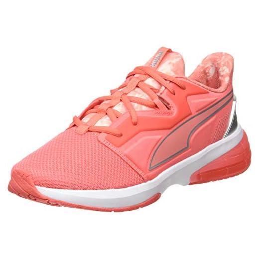 PUMA Dam 194426 gymnastiksko, Röd - Georgia Peach Puma vit - 42 EU