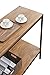 Caffoz Brooklyn Series Industrial Console Table, Modern Rustic Wood Accent Laptop Table Sofa Table with Storage Shelf Metal Frame for Hallway Entryway Living Room Bedroom, Oak Brown