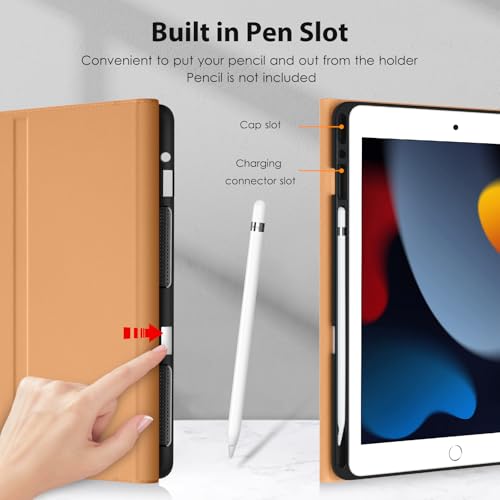 DTTO for iPad 9th/8th/7th Generation 10.2" Case 2021/2020/2019 with Keyboard, 7 Colors Backlit Wireless Detachable Keyboard Premium Leather Folio Cover with Pencil Holder & Pocket, Black by DTTO - Image 5