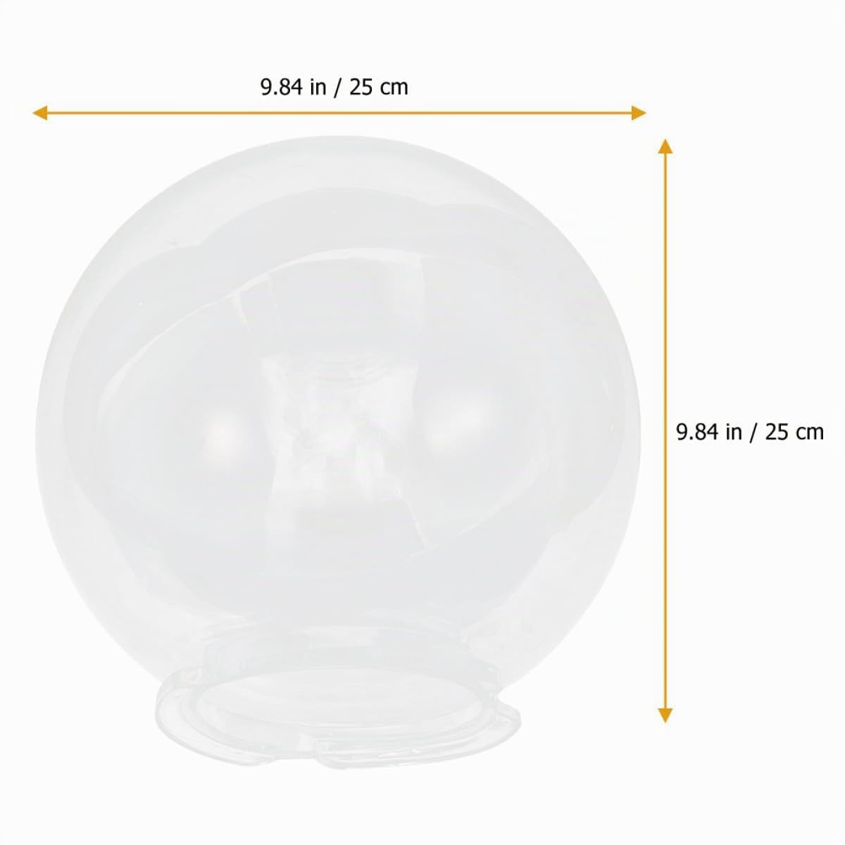 Paralume Esterno a Sfera per Lampione Giardino, Copri Lampada di Ricambio in Plastico, Protezione per Lampadine, per Cortili e Piazze